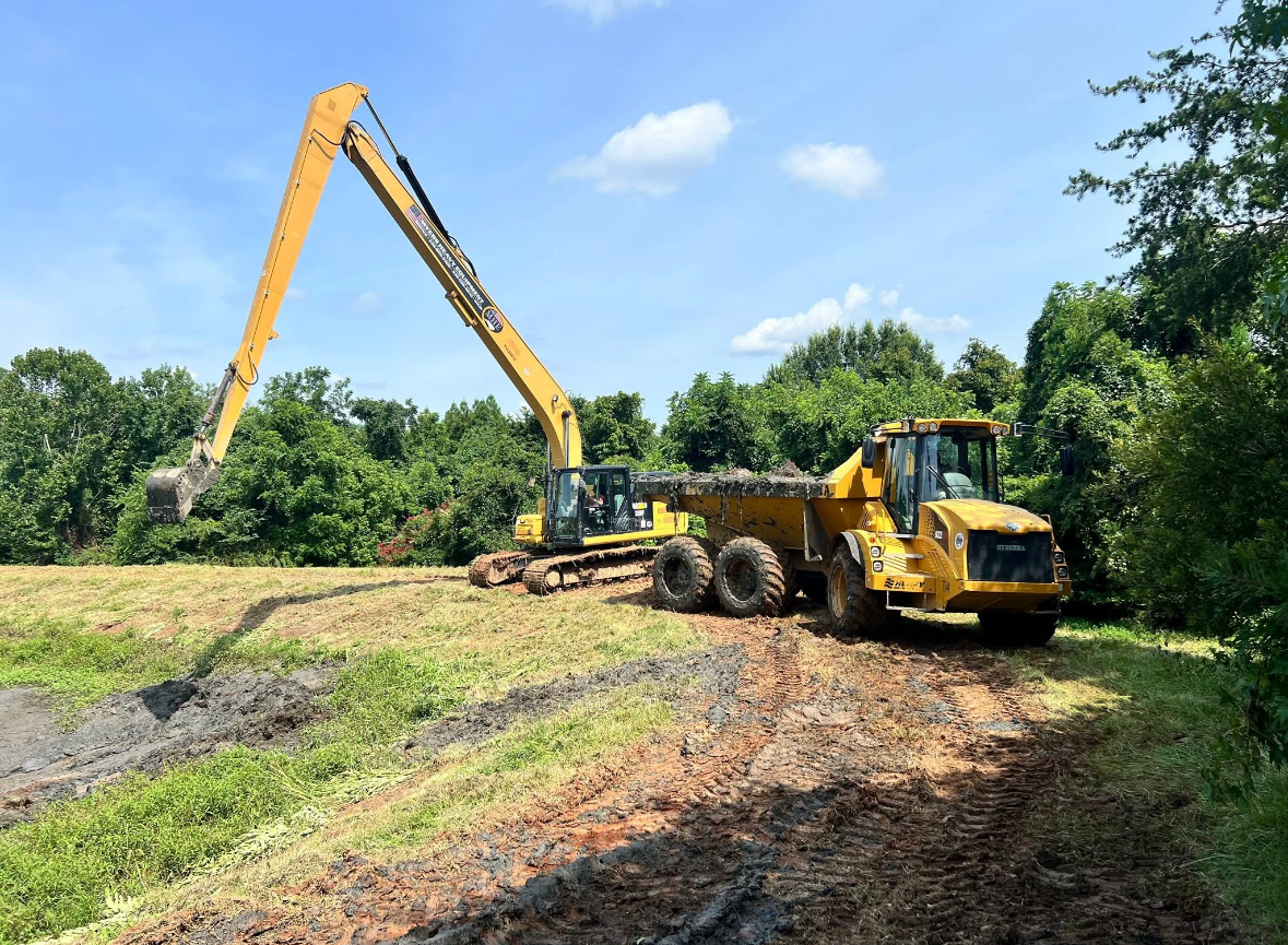 Sediment control measure maintained on a Wallburg Dirt Worx site